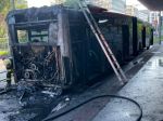 V Bratislave horel autobus MHD