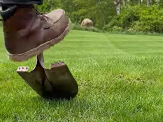 Video: Muž našiel na trávniku vypuklinu. Toto sa stalo, keď do nej zaryl lopatu