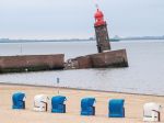 Naklonenému majáku v meste Bremerhaven hrozí zrútenie