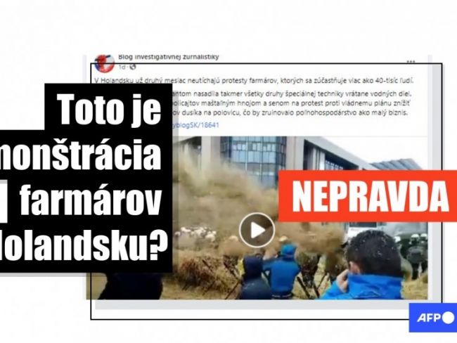 HOAX: Video nezobrazuje protesty holandských farmárov, ale protest v Bruseli