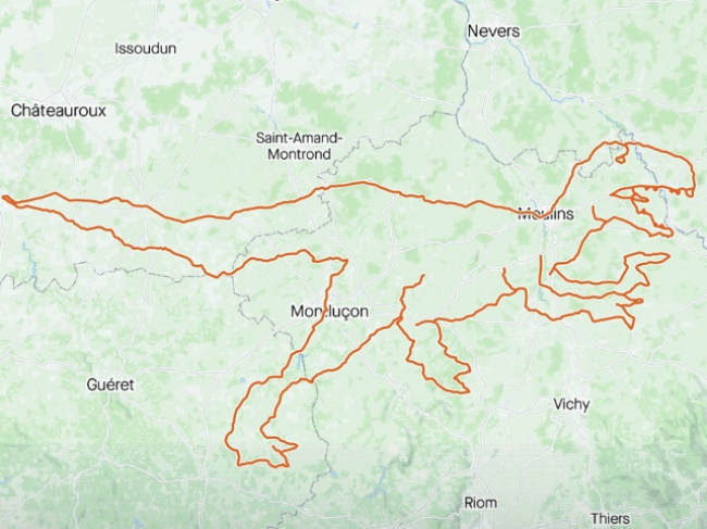 Cyklisti prekonali netradičný svetový rekord. GPS kresba velociraptora má viac ako 1000 km
