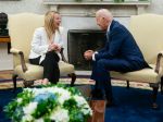 Biden sa talianskej premiérke Meloniovej poďakoval za podporu Ukrajiny