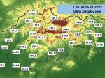 Sneh bol v piatok ráno v polohách okolo 900 metrov nad morom