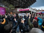 Na podporu RTVS sa v stredu v Bratislave uskutočnil protest