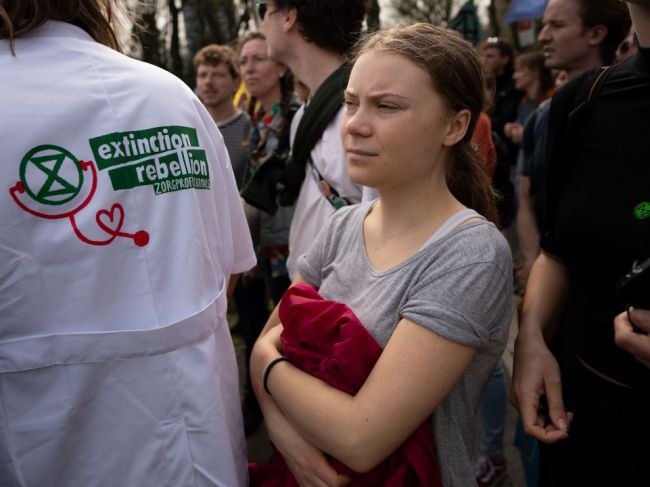 Počas klimatického protestu zadržali v Holandsku aktivistku Gretu Thunbergovú