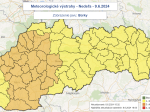 Na väčšine územia Slovenska hrozia búrky