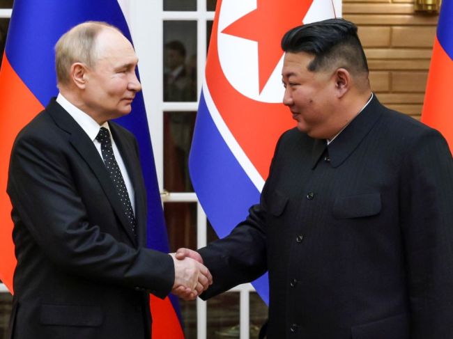 Kim Čong-un podporil politiku Moskvy - aj voči Ukrajine, Putin to vysoko oceňuje
