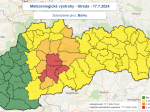 Vo viacerých okresoch na Slovensku hrozia prívalové povodne