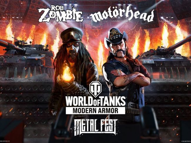 Vo World of Tanks zažijete metalový festival, hlavnými hviezdami sú Motörhead a Rob Zombie