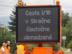 Dopravné obmedzenia na ceste I/18 pri Strečne sa dočasne zmiernia