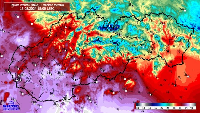 SHMÚ varuje pred počasím v stredu, platia výstrahy 3. stupňa