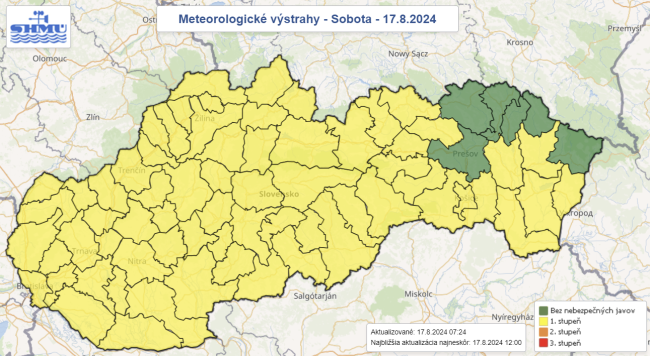 Na Slovensku treba počítať s búrkami i vysokými teplotami