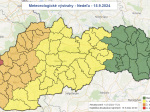 SHMÚ: V nedeľu majú na väčšine územia Slovenska pokračovať silné dažde