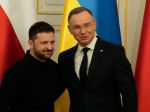 Zelenskyj hovoril s Dudom o členstve v NATO, navštívil primátora Varšavy