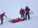 Slovenská skialpinistka si v Žiarskom sedle poranila nohu